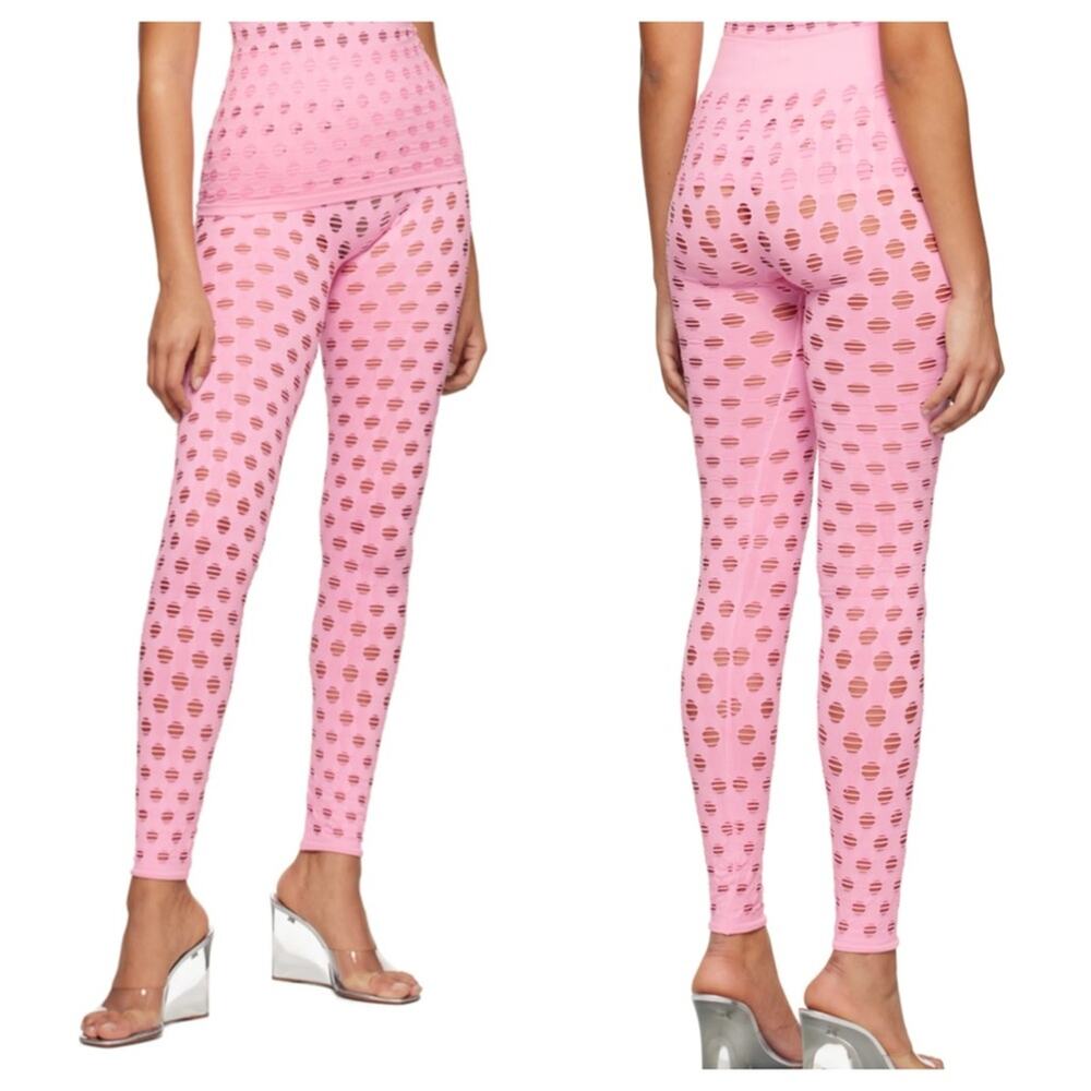 MAISIE WILEN Perforated Leggings Pink